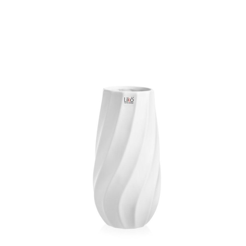 VASO ONDA CERAMICA BIANCO