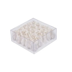 SET DI 25 ROSELLINE DI SAPONE BIANCHE